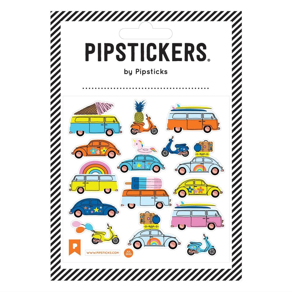 Pipsticks, Stickers, Art & School, Approximately 4"x4", Wanderlust, 620144